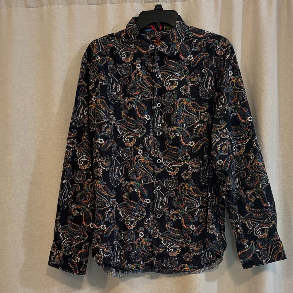 Men's Robert Graham Paisley Black Shirt
